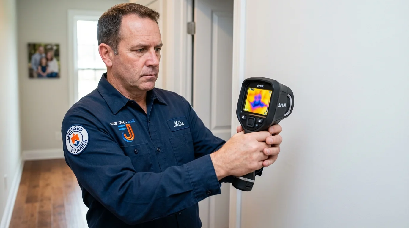 Thermal imaging leak detection by Johns Plumbing LLC in Orford